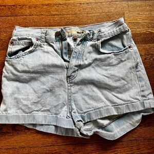 Top Shop MOTO Light Wash Denim 30in Waist Jean Shorts